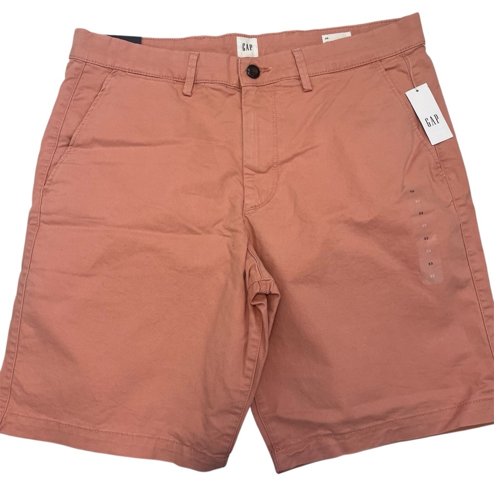 GAP Men's Peach Coral Chino Shorts Preppy
Cotton Blend NWT GAP Flex Sz 33